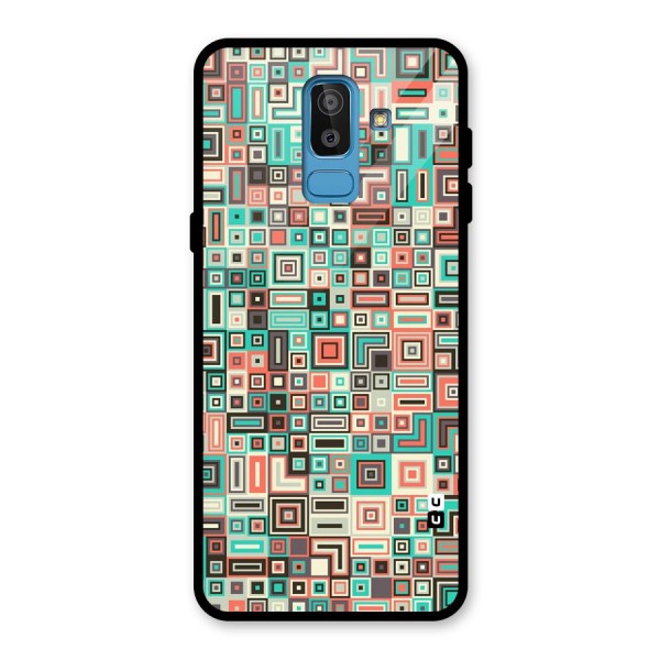 Pretty Boxes Design Glass Back Case for Galaxy J8