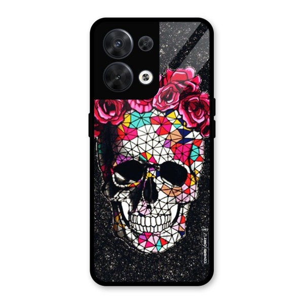 Pretty Dead Face Glass Back Case for Oppo Reno8 5G