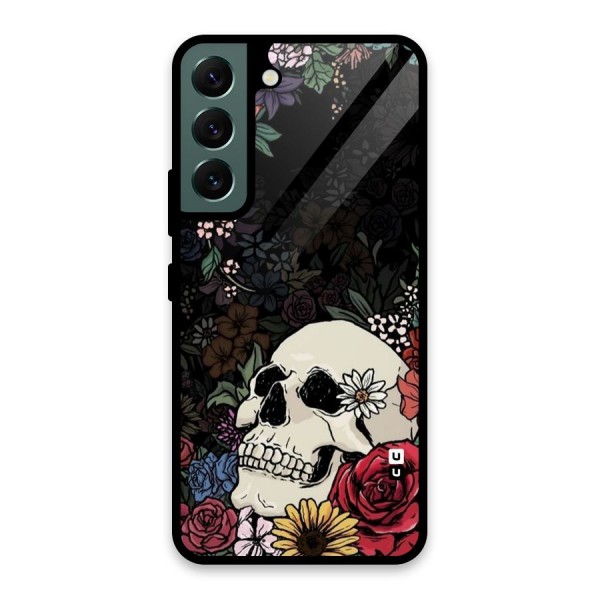 Pretty Skull Glass Back Case for Galaxy S22 5G