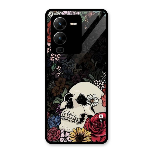 Pretty Skull Glass Back Case for Vivo V25 Pro