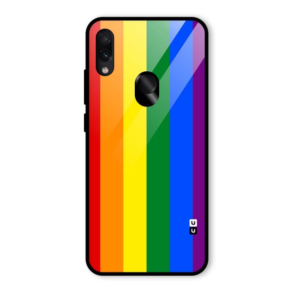 Pride Rainbow Stripes Glass Back Case for Redmi Note 7S