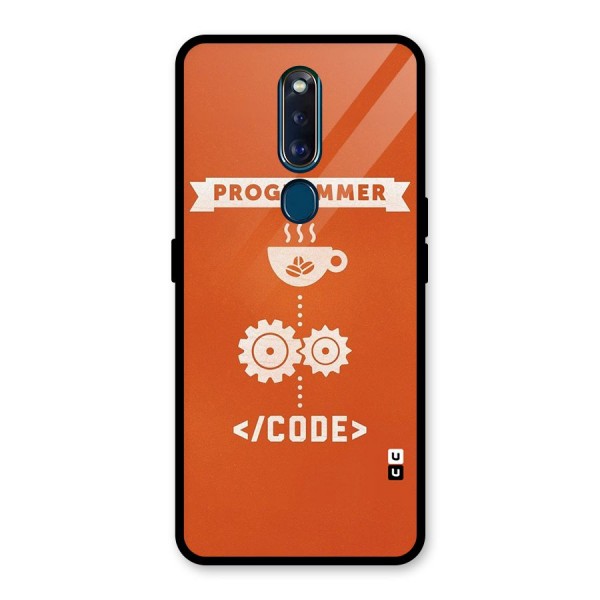 Programmer Coffee Code Glass Back Case for Oppo F11 Pro