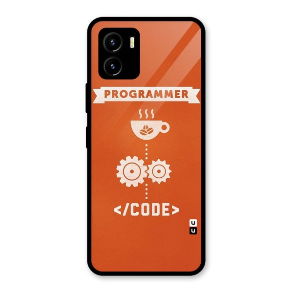 Programmer Coffee Code Glass Back Case for Vivo Y15s