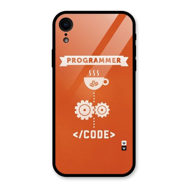 Programmer Coffee Code Glass Back Case for XR