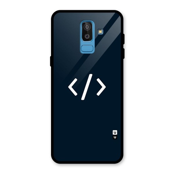 Programmers Style Symbol Glass Back Case for Galaxy J8