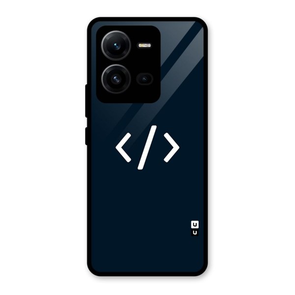 Programmers Style Symbol Glass Back Case for Vivo V25