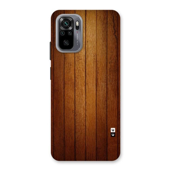 Proper Brown Wood Back Case for Redmi Note 10