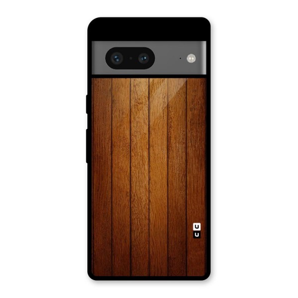 Proper Brown Wood Glass Back Case for Google Pixel 7