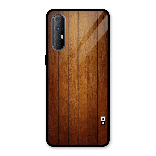 Proper Brown Wood Glass Back Case for Oppo Reno3 Pro