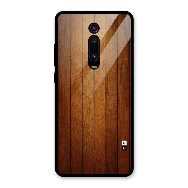 Proper Brown Wood Glass Back Case for Redmi K20 Pro