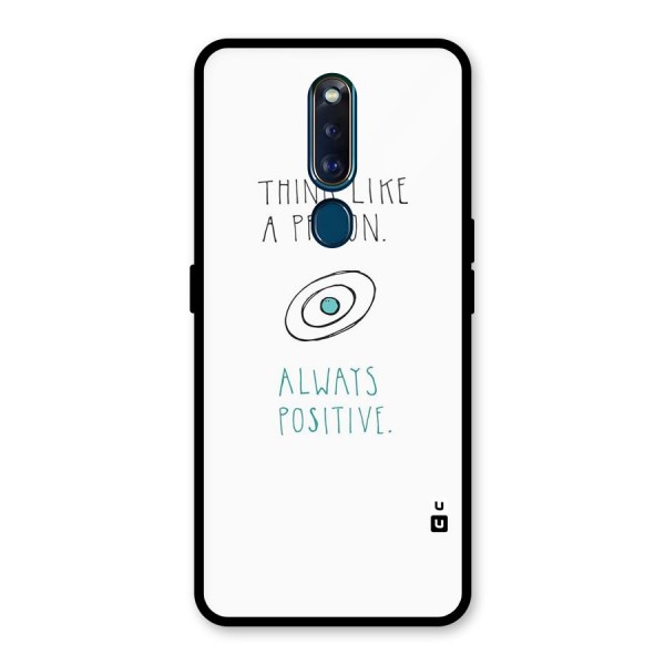 Proton Positive Glass Back Case for Oppo F11 Pro