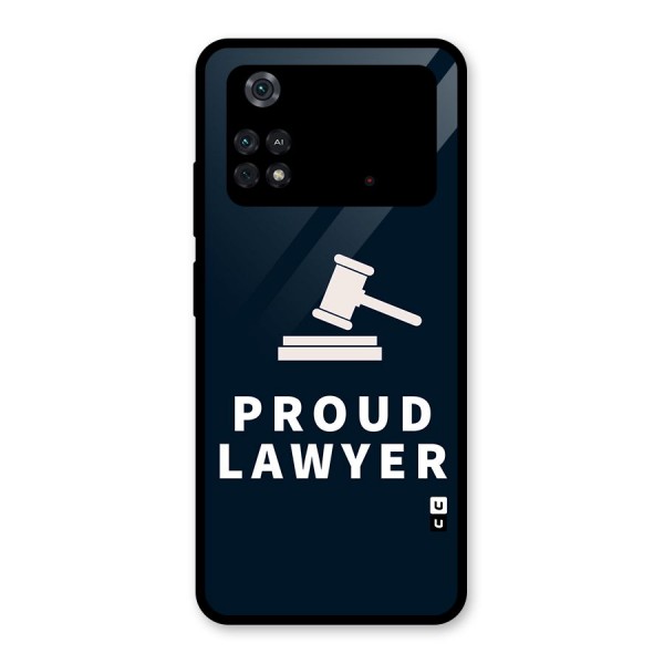 Proud Lawyer Glass Back Case for Poco M4 Pro 4G