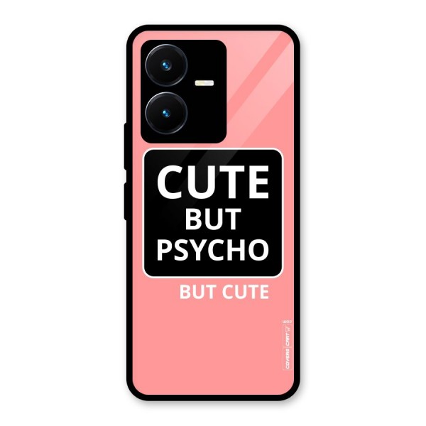 Psycho But Cute Glass Back Case for Vivo Y22