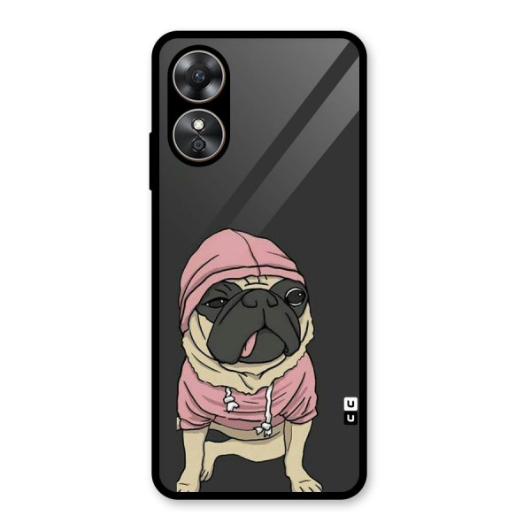 Pug Swag Glass Back Case for Oppo A17