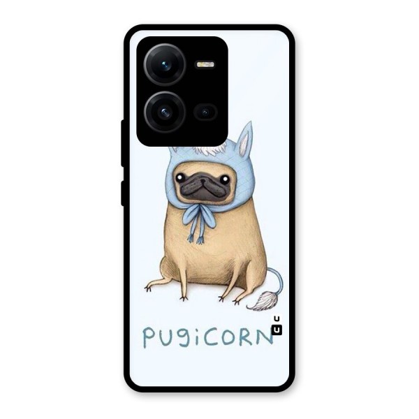 Pugicorn Glass Back Case for Vivo V25