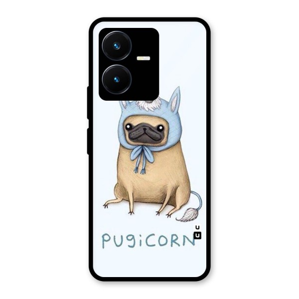 Pugicorn Glass Back Case for Vivo Y22