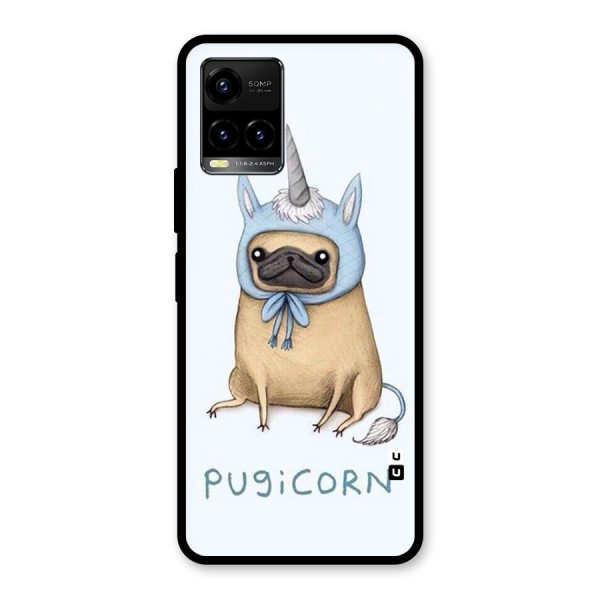 Pugicorn Glass Back Case for Vivo Y33s