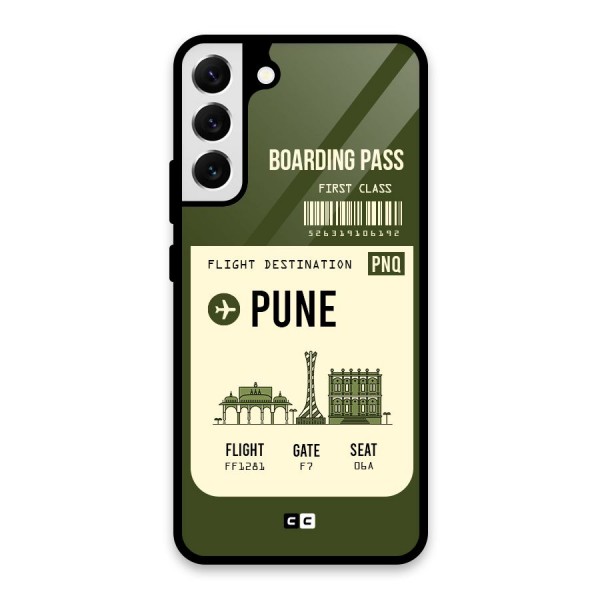 Pune Boarding Pass Glass Back Case for Galaxy S22 Plus 5G