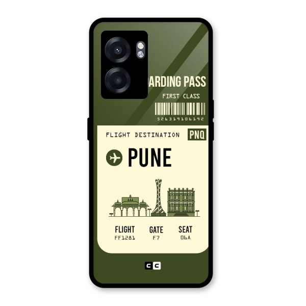 Pune Boarding Pass Glass Back Case for Oppo K10 (5G)