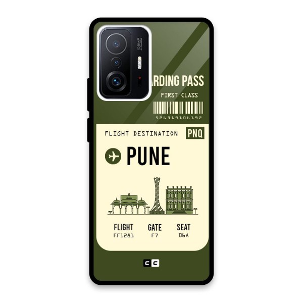 Pune Boarding Pass Glass Back Case for Xiaomi 11T Pro