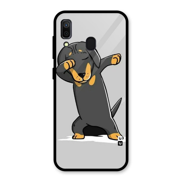 Puppy Dab Glass Back Case for Galaxy A30