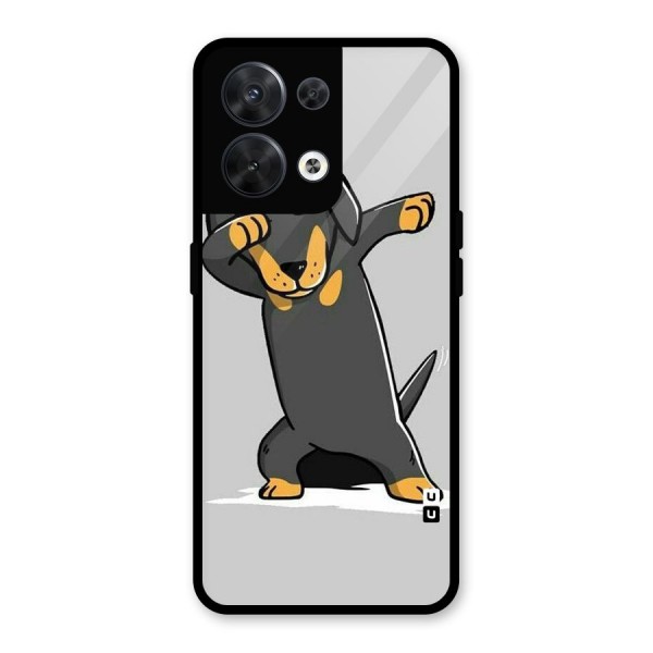 Puppy Dab Glass Back Case for Oppo Reno8 5G