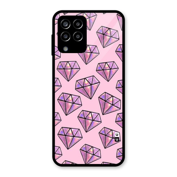 Purple Diamond Designs Glass Back Case for Galaxy M33