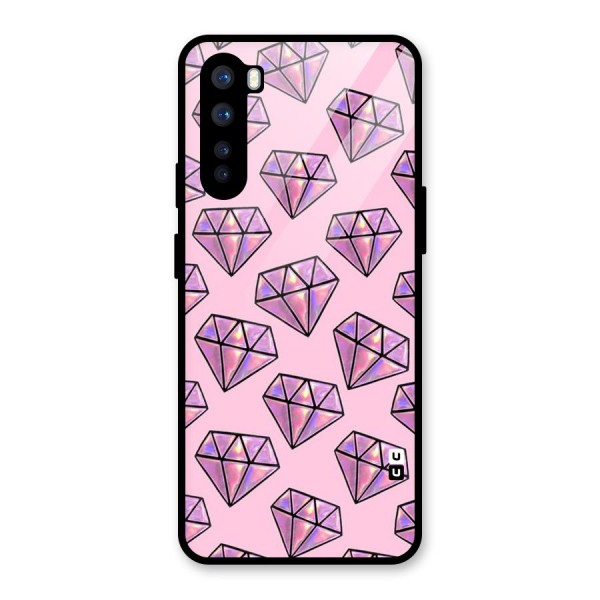 Purple Diamond Designs Glass Back Case for OnePlus Nord