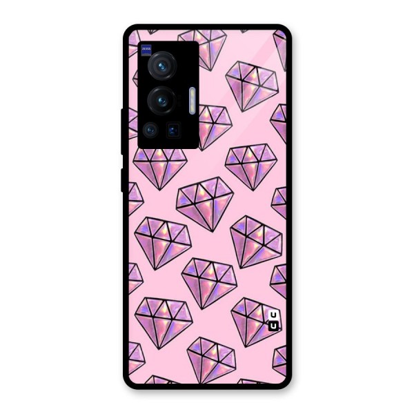 Purple Diamond Designs Glass Back Case for Vivo X70 Pro