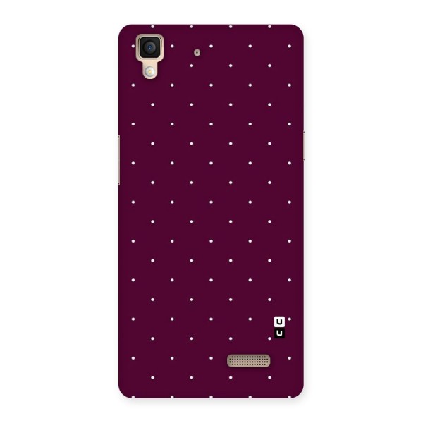 Purple Polka Back Case for Oppo R7