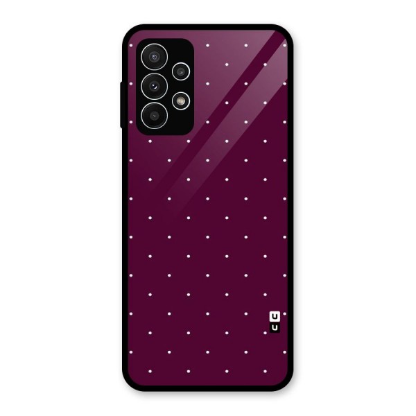 Purple Polka Glass Back Case for Galaxy A23