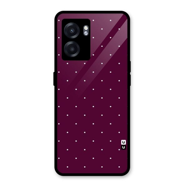 Purple Polka Glass Back Case for Oppo K10 (5G)