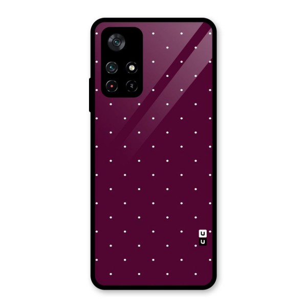 Purple Polka Glass Back Case for Poco M4 Pro 5G