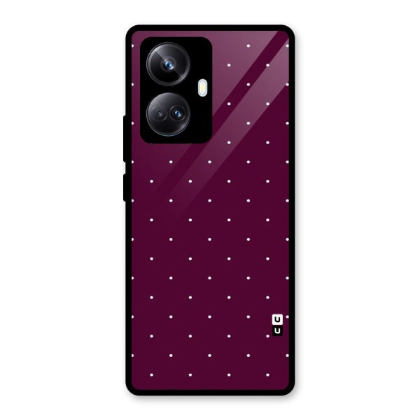 Purple Polka Glass Back Case for Realme 10 Pro Plus