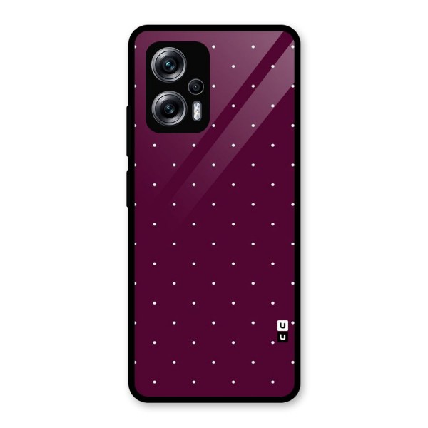 Purple Polka Glass Back Case for Redmi K50i