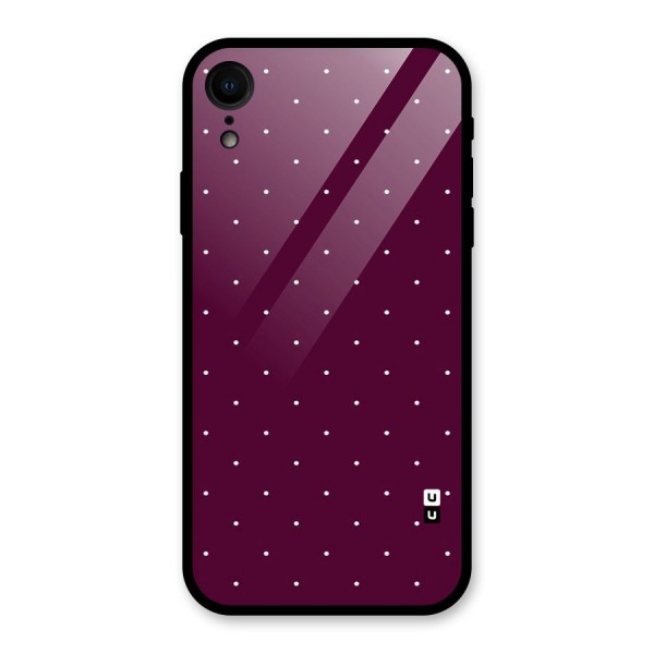 Purple Polka Glass Back Case for XR