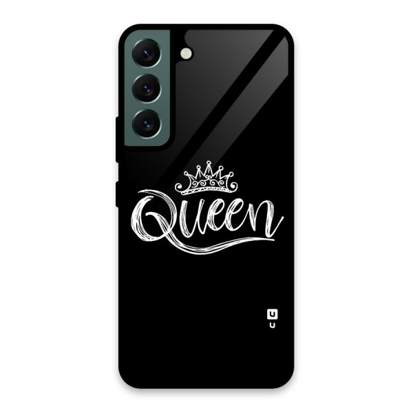Queen Crown Glass Back Case for Galaxy S22 5G