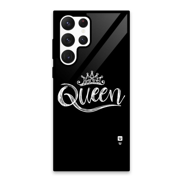Queen Crown Glass Back Case for Galaxy S22 Ultra 5G