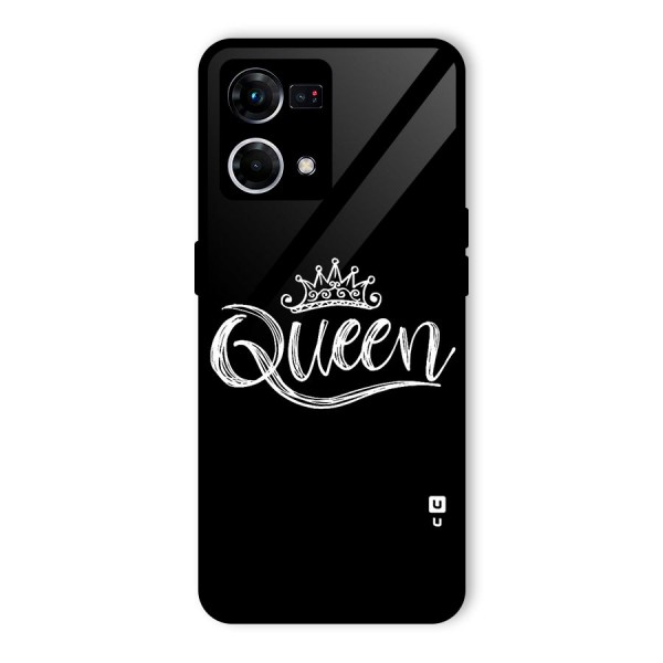 Queen Crown Glass Back Case for Oppo F21 Pro 4G