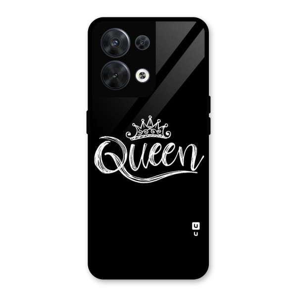 Queen Crown Glass Back Case for Oppo Reno8 5G