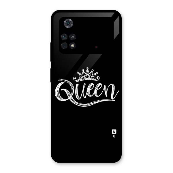 Queen Crown Glass Back Case for Poco M4 Pro 4G