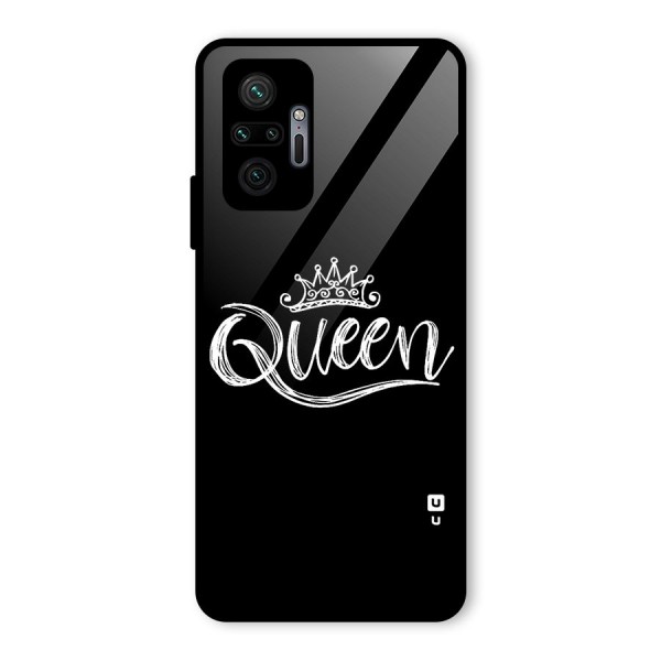 Queen Crown Glass Back Case for Redmi Note 10 Pro