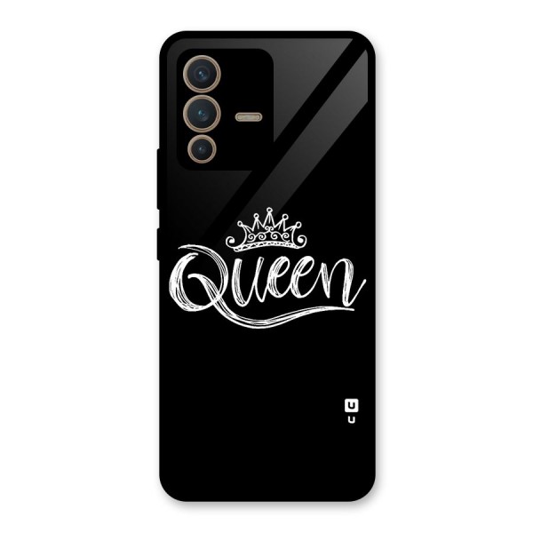 Queen Crown Glass Back Case for Vivo V23 5G