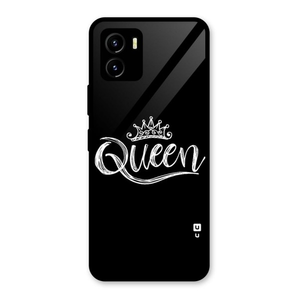 Queen Crown Glass Back Case for Vivo Y15s