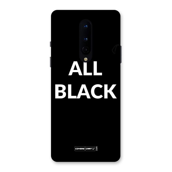 Raftaar All Black Back Case for OnePlus 8