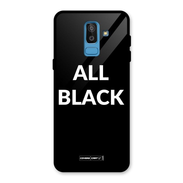 Raftaar All Black Glass Back Case for Galaxy J8