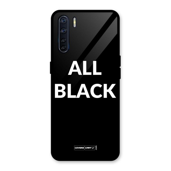 Raftaar All Black Glass Back Case for Oppo F15