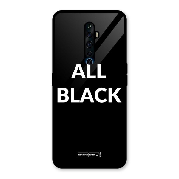 Raftaar All Black Glass Back Case for Oppo Reno2 Z