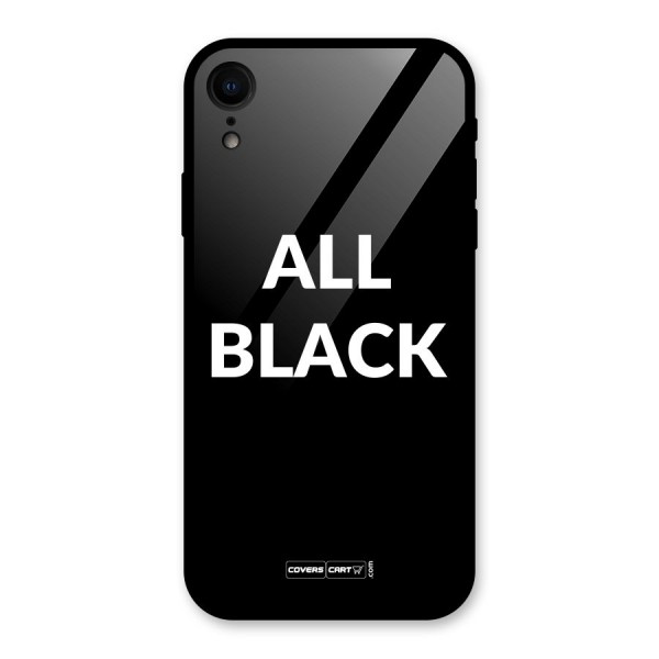 Raftaar All Black Glass Back Case for XR