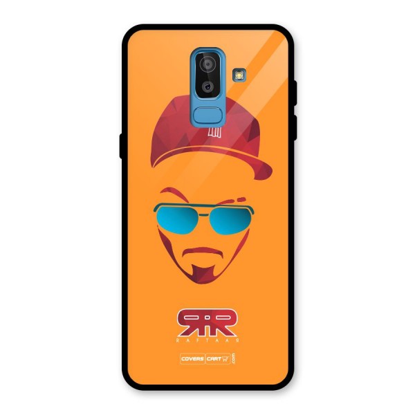 Raftaar Orange Glass Back Case for Galaxy J8